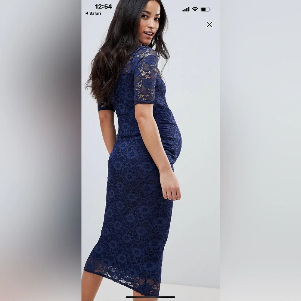 Bluebelle Maternity All Over Lace Bodycon Dress - Picture 1 of 5